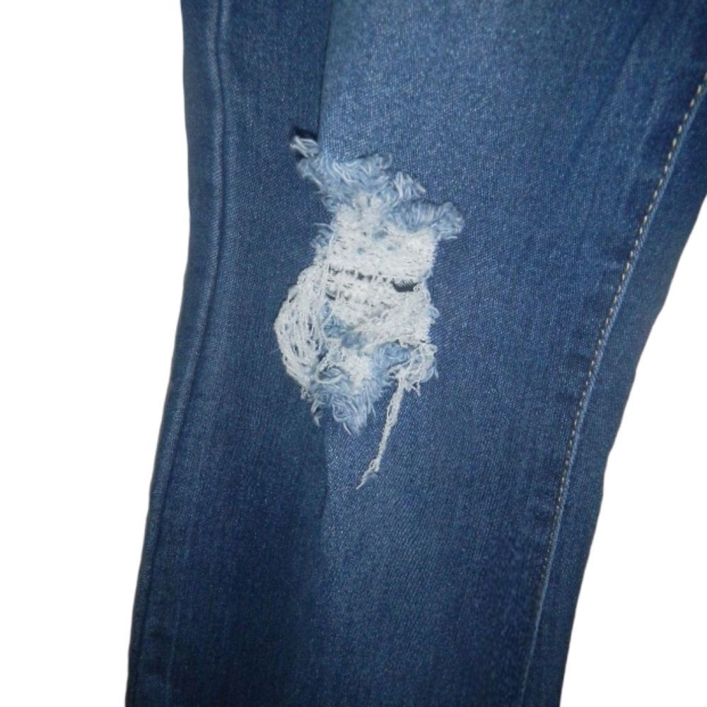 CALIFORNIA NWT Vintage 4Button Closure Denim Jeans Distressed Knees 3/26 - Picture 3 of 4